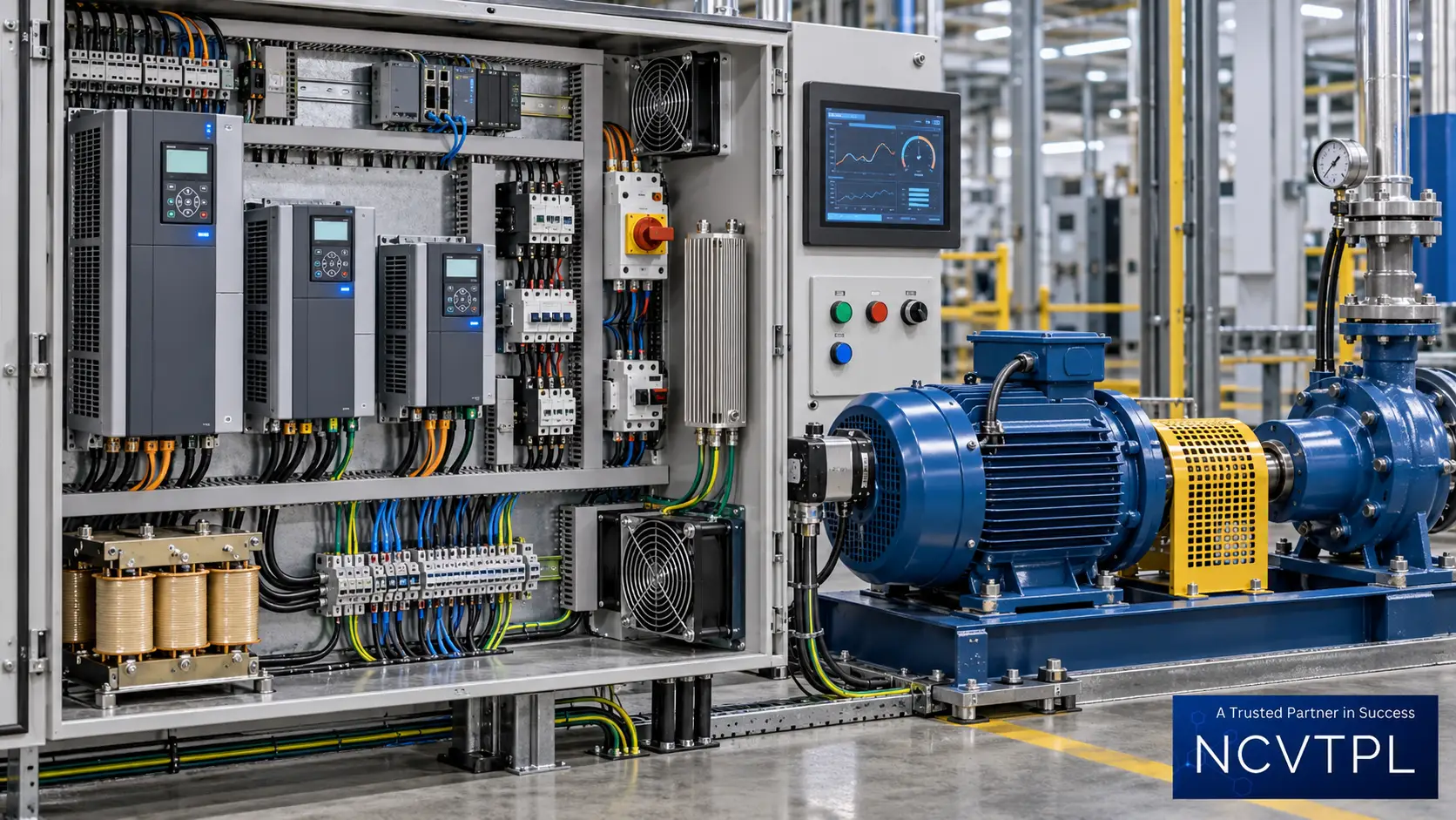 AC drive and AC motor control training with variable frequency drive