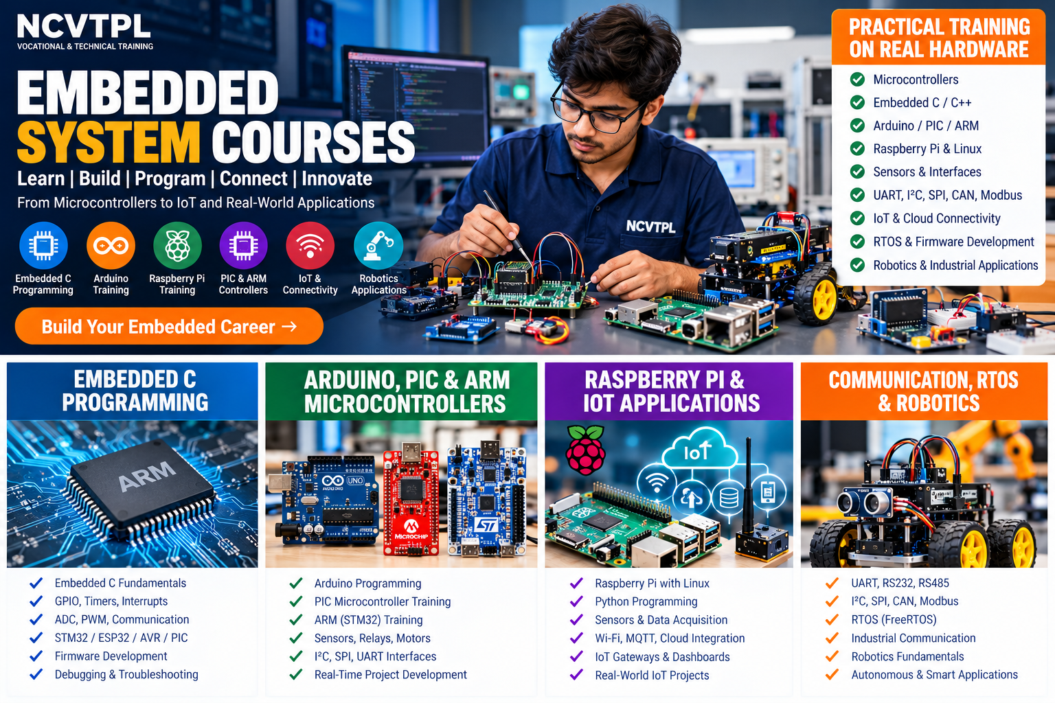 NCVTPL instructor led technical learning using engineering software hardware programming and practical applications