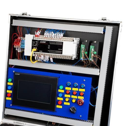 Mitsubishi FX5U Two-Axis Motion Kit in a portable training case