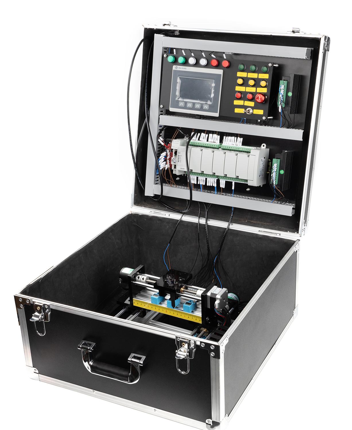 Allen-Bradley Micro850 Two-Axis Motion Kit in a portable training case
