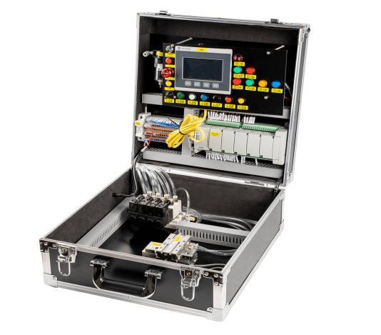 Allen-Bradley Micro850 Pneumatic Timing Control in a portable training case