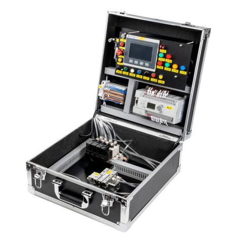 Allen-Bradley MicroLogix 1400 Pneumatic Timing Control in a portable training case